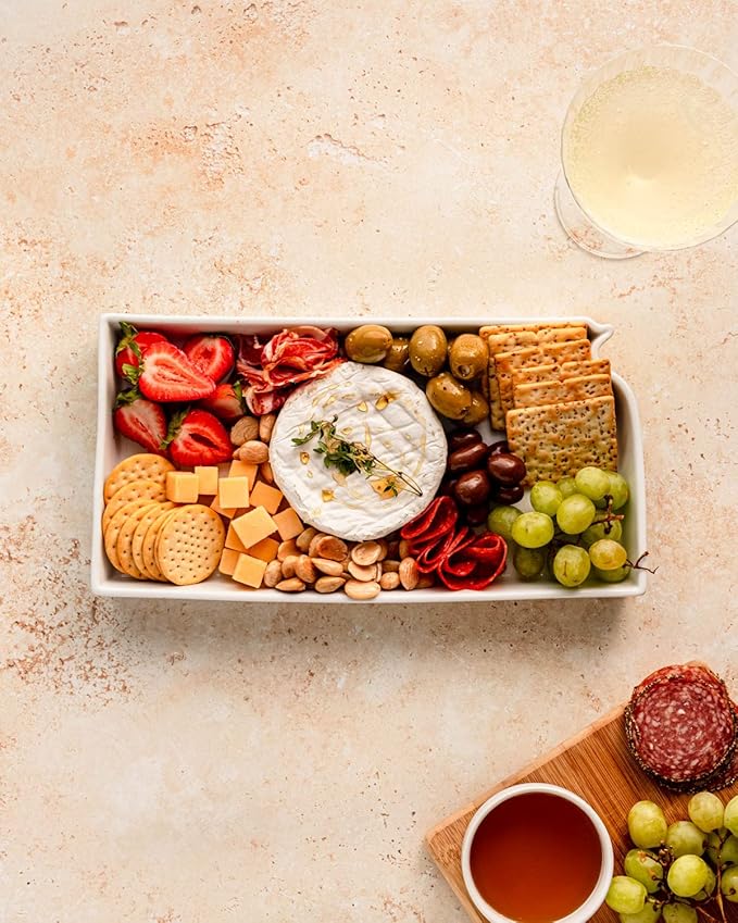 Kansas Shaped Baking Dish Serving Platter or Decorative Tray Charming Porcelain Bakeware Oven Microwave and Dishwasher Safe