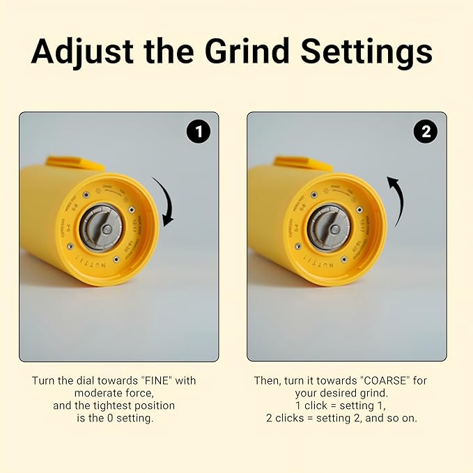 Nuttii Burr Coffee Grinder – Electric, Portable, Small, Quiet Conical Burr Coffee Bean Mill, 20 Adjustable Settings for Espresso, Pour-Over, French, Press Moka for Home Travel Use (Tangerine Orange)