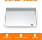 Stanbroil Stainless Steel Griddle Top for Cuisinart CGG-501 Gourmet 2-Burner Gas Grill, 19.5" Griddle Replacement Top with Front Grease System