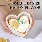 6 Inch Heart Shaped Cake Pans Small Heart Cake Pan Nonstick Silicone Molds for Baking Set of 3 (Cream)