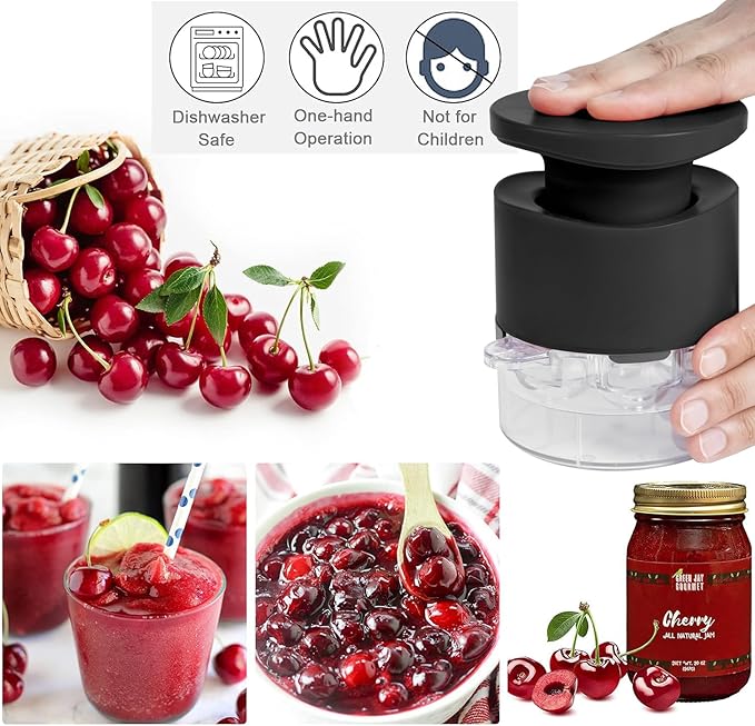 Cherry Pitter Tool Pit Remover, Multiple Cherry Seed Remover, 7 Holes Cherry Stoner Pitter Quick Release, Multiple Cherry Pit Remover Cherries Jam