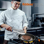 Tongs For Cooking - Heat Resistant 600 Degrees Stainless Steel Kitchen Tong, Heavy Duty Metal Locking Tongs - For Food,Salad, grilling, BBQ 7",9" & 12 inch, set of 3 Dishwasher Safe Blue