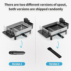 Dish Drying Rack, 304 Stainless Steel Dish Racks for Kitchen Counter, Dish Drainers with Automatic Drainage, Utensil Holder & Cups Holder, Space Saving Kitchen Organizer, Gray