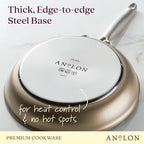 Anolon Ascend Hard Anodized Nonstick Frying Pan/Skillet - Good for All Stovetops (Gas, Glass Top, Electric & Induction), Dishwasher & Oven Safe with Stainless Steel Handle,10 Inch - Bronze