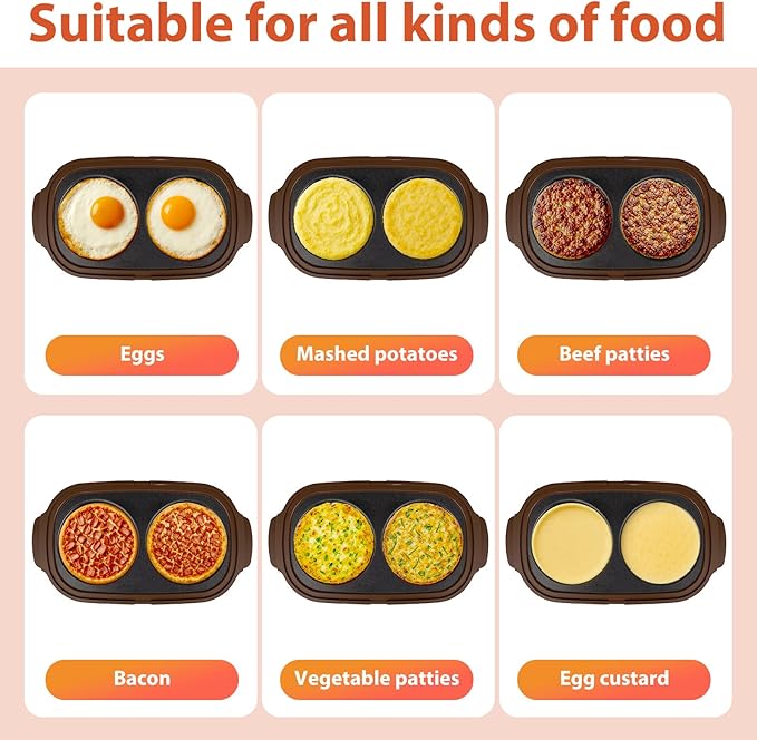 Microwave Egg Cooker, Rapid Egg Poacher for Breakfast with Lid, Easy to Use and Clean, BPA-Free