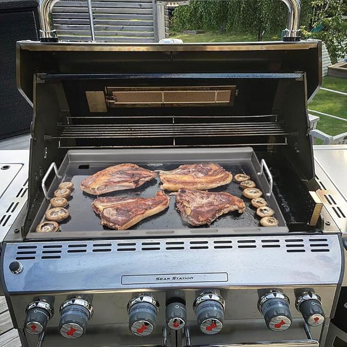 Full-Size Griddle Inserts for Weber Summit 400 Gas Grills, Flat Top Griddle for Weber Summit E-420/E-450/E-470/, Replace for 67550 Grates