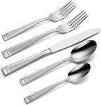 Oneida T078045AL20 Amsterdam 45 Piece Everyday Flatware Set, Service For 8