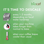 Urnex Biocaf Coffee and Espresso Descaling Solution 4 Ounce (2 Single Use Bottles) Safe to use with Keurig, Delonghi, Nespresso, Ninja, Hamilton Beach, Mr Coffee, Braun