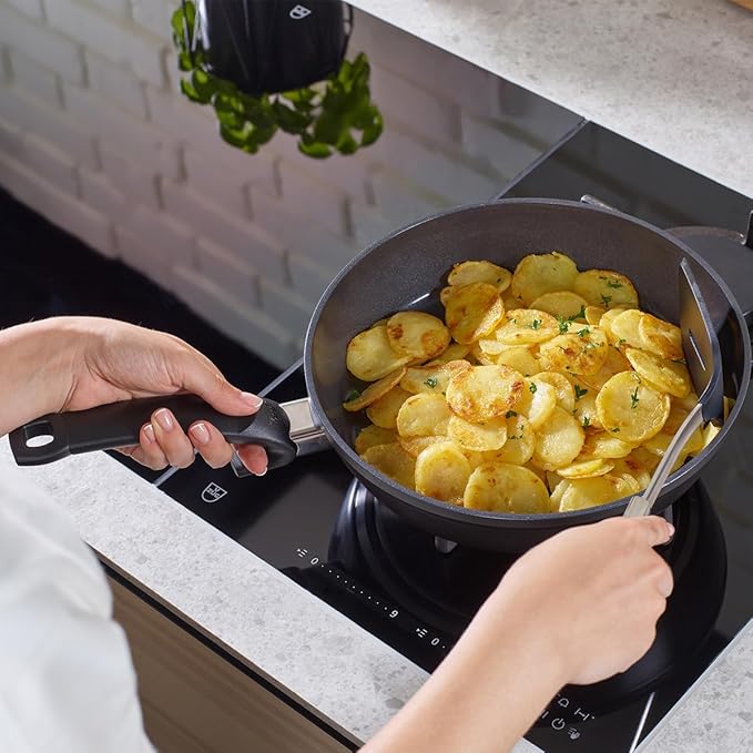 Fissler Ceratal Comfort Ceramic 11 Inch Non-Stick Frying Pan, Orbit Black, Made without PFAS