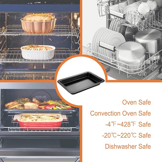 CHEFMADE Rectangle Cake Pan, Nonstick 13-Inch Loaf Pan Deep Dish Bakeware, 9.3" x 13.3" x 1.6"