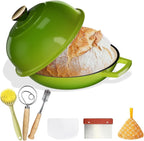 YUTANN Enameled Cast Iron Dutch Oven, 5 QT Nonstick Dutch Oven, Titanium Nonstick Coating, Ideal for Bread Baking/Braising/Roasting, Oven, Gas Stove and Stovetop Safe, Safe Material & Easy to Clean