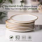 AmorArc Ceramic Plates Set of 6, 8.5 Inch Handmade Reactive Glaze Stoneware Plates set for Dessert, Salad, Appetizer, Small Dinner Plates, Microwave & Dishwasher Safe, Scratch Resistant