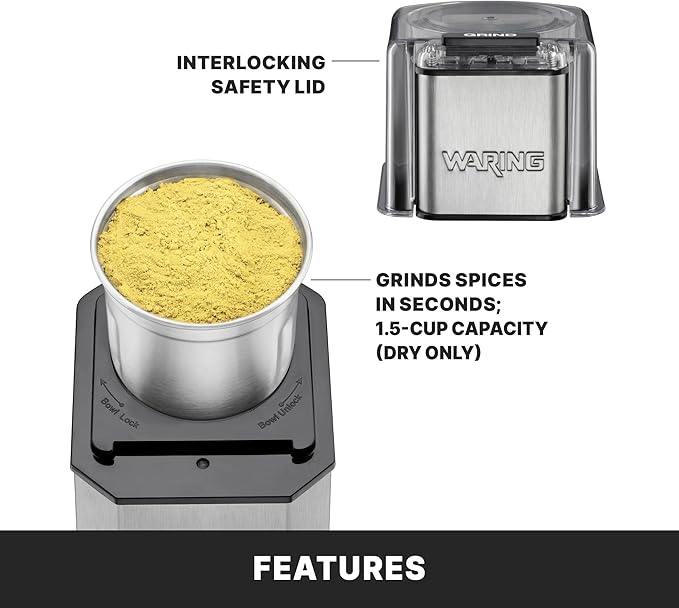 Waring Commercial WSG30 Commercial Medium-Duty Electric Spice Grinder