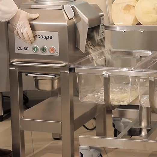 Robot Coupe CL60E2HEAD NODISC Two Speed Commercial Food Processor with Side Discharge and Full Moon Pusher Feed and Bulk Feed Stainless Steel, 240v, Stainless Steel (Discs NOT Included)