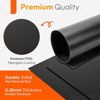 2 Pack Large Thick Heavy Duty Non Stick Teflon Oven Liners Mat, 17"x 25" BPA and PFOA Free, for Bottom of Electric Oven Gas Stove and Microwave Charcoal or Gas Grills