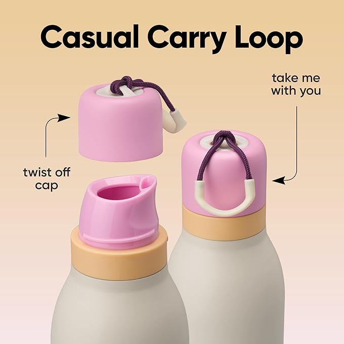 Owala FreeSip Twist Insulated Stainless Steel Water Bottle with Straw for Sports and Travel, BPA-Free, 24-oz, Daybreak