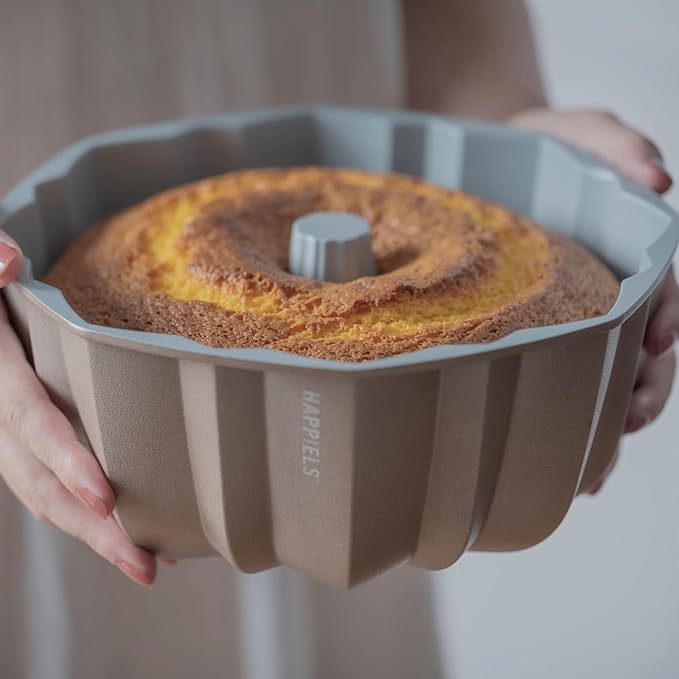 INARA 10 Cup Fluted Tube Cake Pan Nonstick, PFOA Free Fluted Cake Pan for Baking, Pound Cake Mold for Oven, Cake Molds And Cake Pans, Tube Mold, Pound Tin