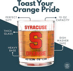 Greenline Goods – University of Syracuse Orange College Whiskey Glasses (Set of 2), 10 oz – Full-Color Logo + Campus Map