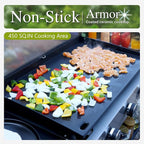 Sophia & William 28-Inch Flat Top Grill with Ceramic Coated Cast Iron Griddle, 3-Burner Propane Gas BBQ Griddle, Portable Outdoor Barbecue Grill,33,000 BTU,Black