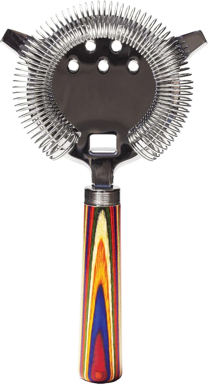 Totally Bamboo Baltique Marrakesh Collection Hawthorne Cocktail Strainer, Stainless Steel Bar Strainer