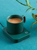 Coffee Mug Warmer, Smart Cup Warmer for Desk, 3 Temperature Control & Auto Shut Off, Electric Cup Warmer for Heating Milk,Tea,Beverage,Candle (Green-No Mug)