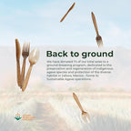 Sustainable Agave Co - Agave Fiber Cutlery Set - 200 pcs/each (600pcs total) - Plant-Based, Made With Upcycled Materials - Bulk Brown Forks, Knives Spoons Variety Pack