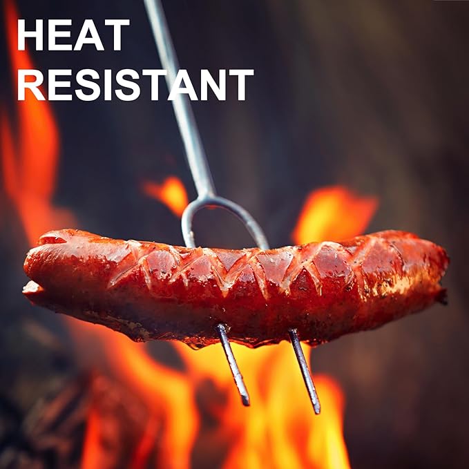 30 Pack Smores Sticks Kit, 32 Inch Marshmallow Roasting Sticks for Fire Pit, Extendable Hot Dog Smores Skewers Camping Accessories Marshmellow Forks Campfire BBQ Grill Tools, 10 Colors