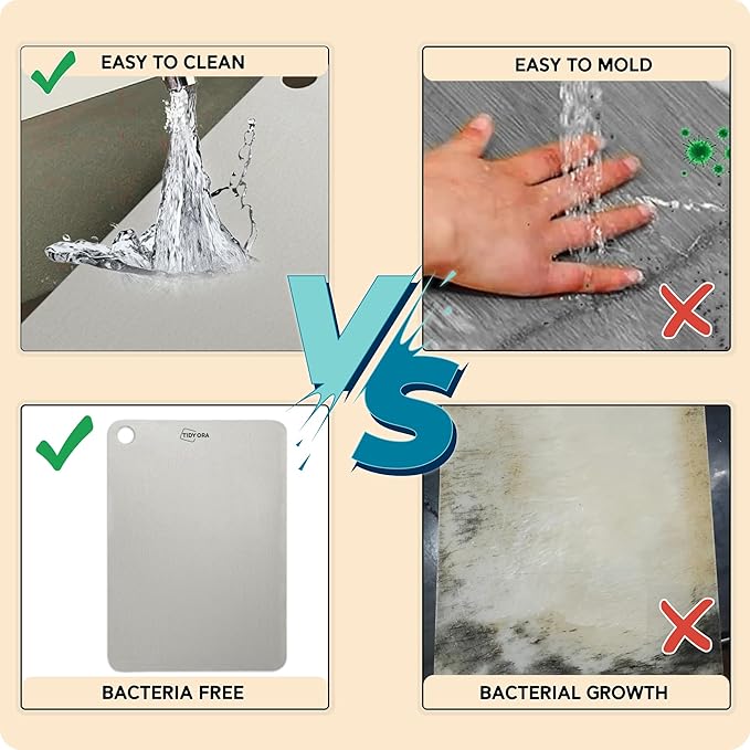 Titanium Cutting Board, Small 12” x 8” - 2MM Thick Premium Titanium Chopping Board - 100% Pure Titanium Cutting Boards for Kitchen - Double Sided, Ideal for Chopping, Slicing & Dicing