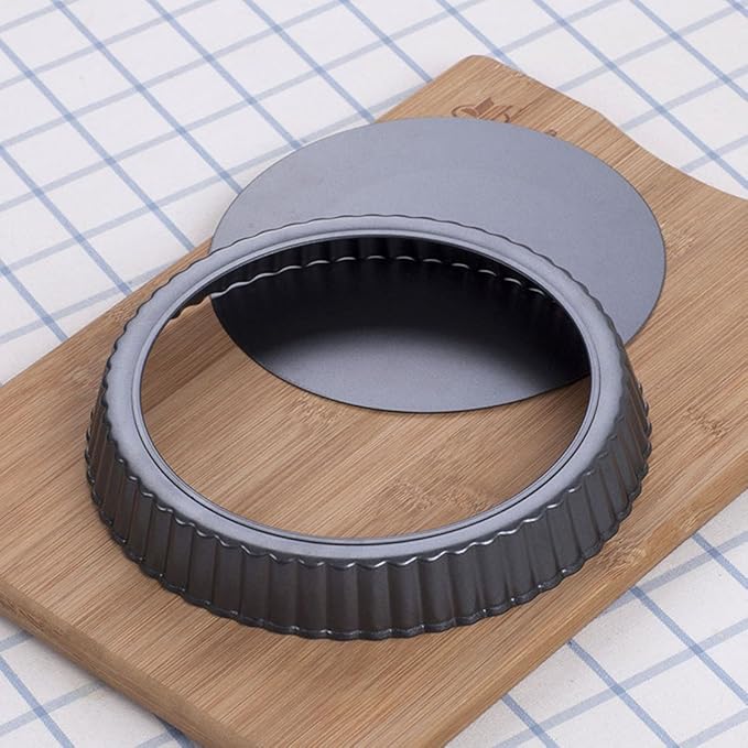 Tosnail 2 Pack 9 Inch Non-Stick Quiche Pan Tart Pan with Removable Loose Bottom