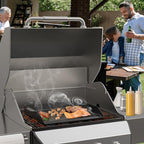 Onlyfire Universal Cast Iron Griddle for Gas Grills and Range Oven, Non-stick BBQ Flat Top Griddle with Handles for Outdoor Cooking, Tailgating, 18.6" × 14"