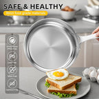 Stainless Steel Pots and Pans Set, 8 Pcs Non Toxic Cookware Set 5 Ply Base, Kitchen Pots Set, Induction Pans Set, Non Toxic 18/8 Dishwasher Safe