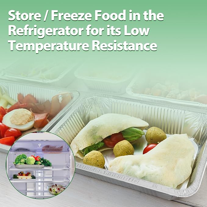 Aluminum Foil Pans 20 Pack, 9x13 10 Pack, 21x13 10 Pack, Disposable Full Size Large & Small Food Containers for Roasting, Restaurants, Cooking, Heating, Buffets