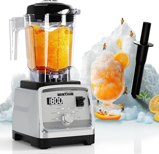 WantJoin Blender for Smoothies - 68oz Countertop Blender for Kitchen w/Powerful 1800W Copper Motor, 30000 RPM, 9 Speeds, Multi-Functional Smoothie Blender for Home & Commercial