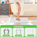 Large Stone Dish Drying Mat for Kitchen Counter, Quick Dry Stone Bath Mats for Bathroom, Foldable Ultra Absorbent Diatomaceous Earth Mat for Dishes Bottles Cups, Match Any Countertop, 23.23'' x 15.4''