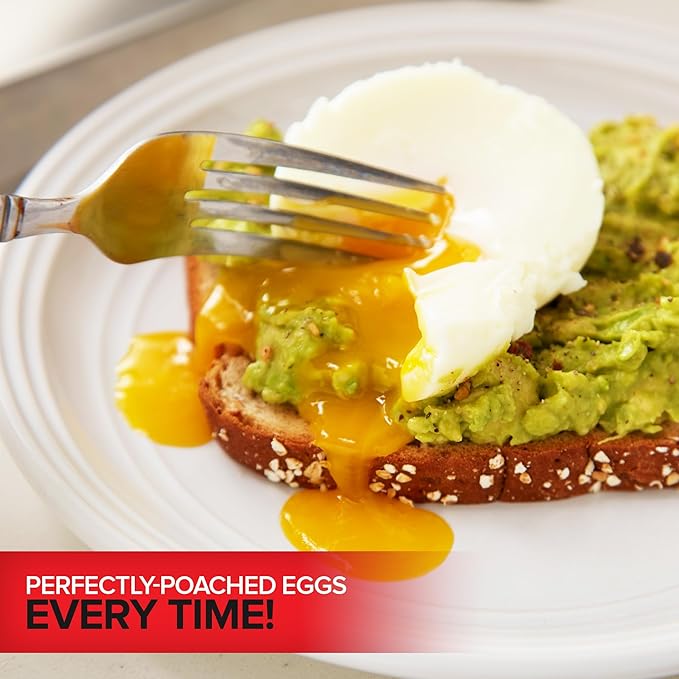 Nonstick Egg Poacher Pan, 2 Poached Egg Cups, Easy Poached Egg Cooker Stainless Steel, Perfect Eggs Benedict Maker, Egg Poaching Pan, PFOA-Free Silicone Spatula - Modern Innovations