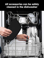 Nuwave Brio Air Fryer Oven, 15.5Qt X-Large Family Size, SS Rotisserie Basket &-Skewer Kit, Powerful 1800W, 50F-425F Temp Controls, Integrated Smart Thermometer