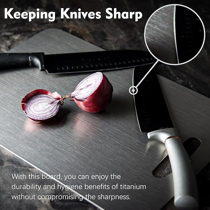 Titanium Cutting Board - 3 pack Double Sided Titanium Cutting Mat for Kitchen