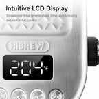 HIBREW H10B - 51mm Espresso Machine - Temperature & Cup Volume Adjustable at will - With Intelligent Display Screen & Pressure Gauge - Stainless Steel Body