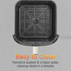 SIMPLUS Air Fryer 7 QT with Easy-View Window, Large Capacity Airfryer for Family, 400°F Rapid Air Crispy Technology, Touch Controls with 10 Presets, Nonstick & Dishwasher Safe Basket - Cream White