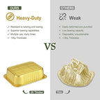 9"x 6.5" Sturdy Aluminum Foil Pans with Lids (5 Pack), 2X Thicker Heavy Duty for Oven Stove Grill Microwavable Cooking, Baking, Reusable Dishwasherable Disposable Pot, Container 47oz