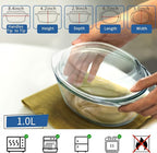 Mini-1 QT Oval Glass Casserole Dish With Lid, (Single Serving) Glass small casserole dish with lid, Glass Casseroles With Glass Lids, Microwavable Glass Casseroles Dishes, Glass Dish with Glass Lid
