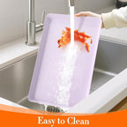 WOWBOX 4 pcs Serving Tray for Entertaining, Serving Platters for Snacks, Fruit, Cookies, Dessert, Reusable Plastic Trays for Serving Food and Pantry Organization in Kitchen & for Parties, (Purple)