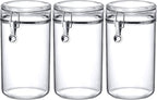 Amazing Abby Cathy - 70-Ounce Plastic Canister (Set of 3), Plastic Airtight Food Container, Stackable for Pantry Storage, BPA-Free and Shatter-Proof, Perfect for Home and Commercial Use