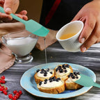 Coukre Silicone Spatula Set of 5,High Temperature Resistant, Food Grade Silicone, Dishwasher Safe, for Baking, Cooking (Pure Aqua Green)