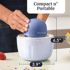 Americana by Elite Pint Perfect™ EIM1205DB Ice Cream Maker, 2 x 1 Pint Capacity Dual Freezing Mugs, Frozen Yogurt, Sorbet, Gelato, Recipes, Periwinkle