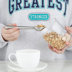 Easyworkz Stainless Steel Long Hollow Handle Coffee Scoop,7g Measuring Spoon for Ground Coffee and Loose Leaf Tea, Brushed Silver