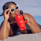 Hydro Flask 32 Oz Travel Tumbler with Handle, Lid and Straw - Insulated Stainless Steel in Indigo