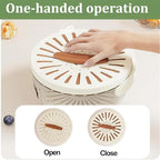 2 Pcs Multipurpose Drain Basket with Lid & Foldable Handle,2 in 1 Draining and Preservation Basket,Fruit Strainer Container with Lid for Fridge Freshness,Outdoor Picnics(1QT+1QT)