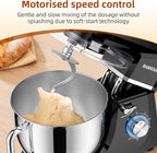 Dough Mixer 8.45 QT Electric Mixer - 660W 6 Speed Large Capacity Kitchen Stand Mixer with Whisk Dough Hook Mixing Beater Household Food Mixer for Baking Cakes Cookie Bread Salad (Black)