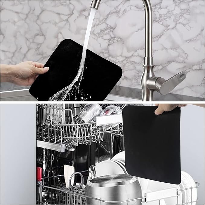 3x Air Fryer Oven Liners + 3x Mesh Grill Mats Compatible with Instant Vortex Pro Plus 10Qt, 9"x10" Reusable Liner for Bottom of Oven, Non-Stick Air Fryer Toaster Oven Mat for Oven, Microwave